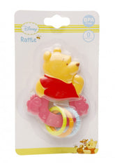 Disney Winnie the Pooh Pink Rattle Teether - Blanket Babies